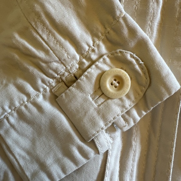 Woman's Long Trench Coat See By Chloe US Sz 4 Light Khaki Button Tie Waist - Picture 7 of 15